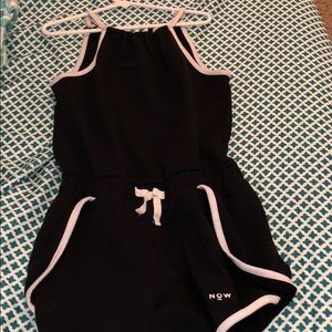 Kids cute black and white romper
